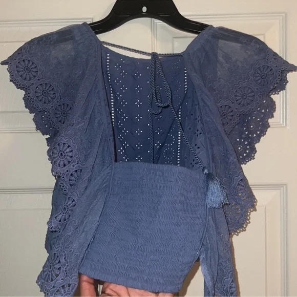 Altar’d state blue crop top - Picture 3 of 7